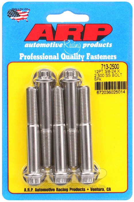 ARP 3/8-24 x 2.500 12pt SS bolts