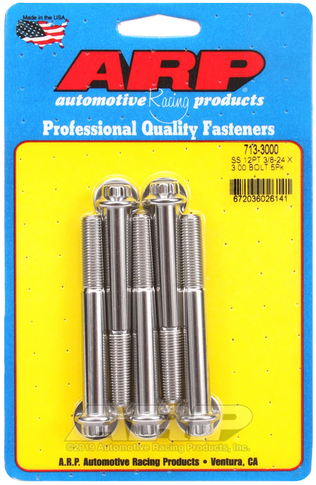ARP 3/8-24 x 3.000 12pt SS bolts