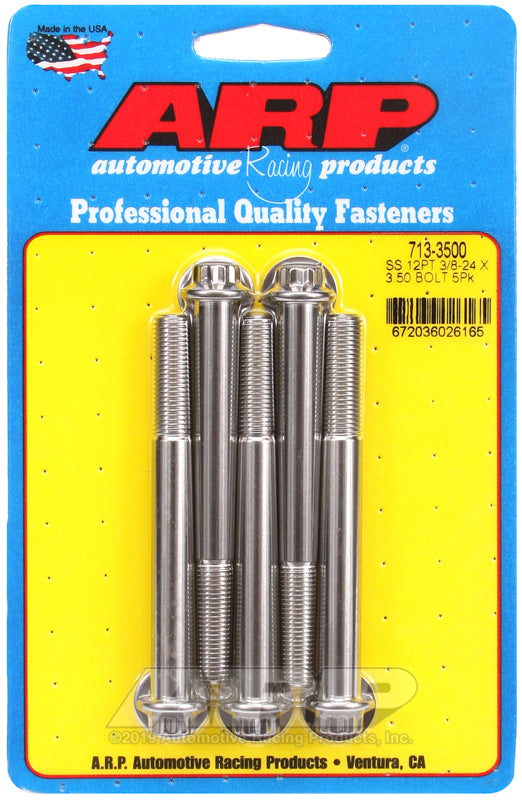 ARP 3/8-24 x 3.500 12pt SS bolts