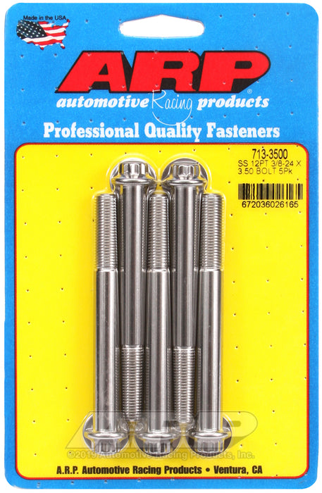 ARP 3/8-24 x 3.500 12pt SS bolts