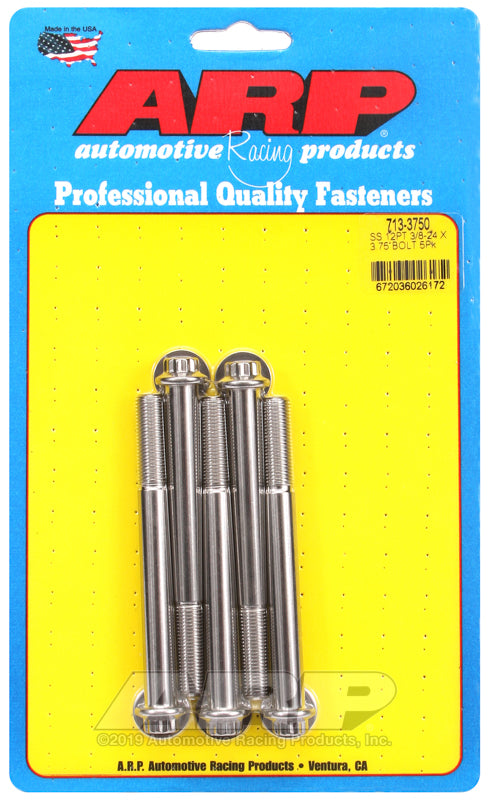 ARP 3/8-24 x 3.750 12pt SS bolts