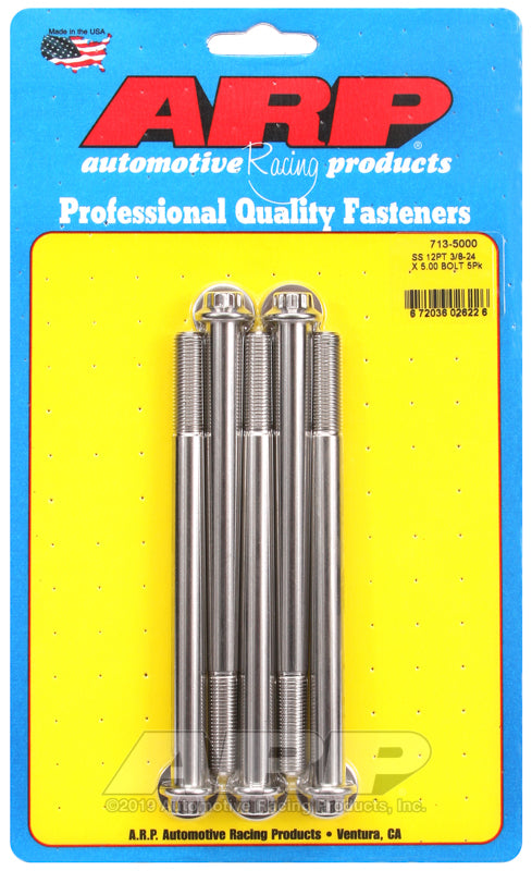 ARP 3/8-24 x 5.000 12pt SS bolts