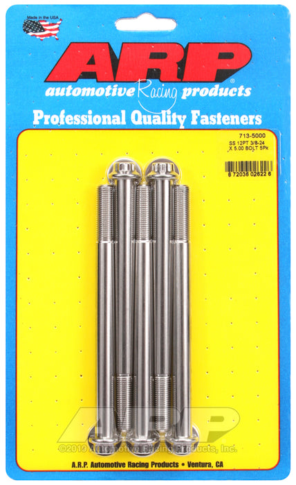 ARP 3/8-24 x 5.000 12pt SS bolts