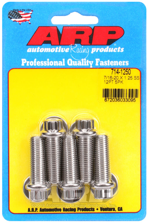 ARP 7/16-20 x 1.250 12pt SS bolts