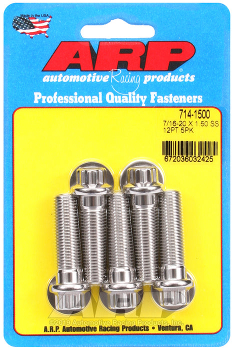 ARP 7/16-20 x 1.500 12pt SS bolts