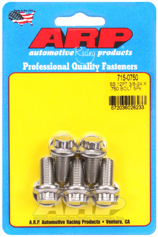 ARP 3/8-24 x .750 12pt 7/16 wrenching SS bolts