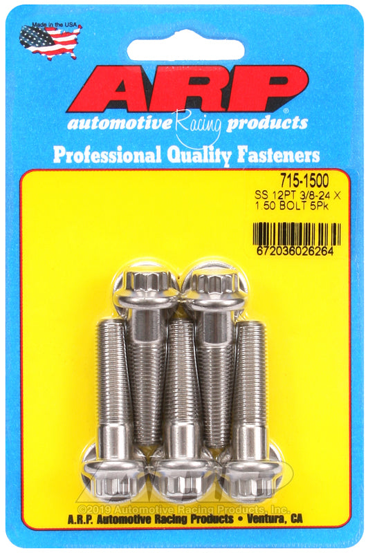 ARP 3/8-24 x 1.500 12pt 7/16 wrenching SS bolts
