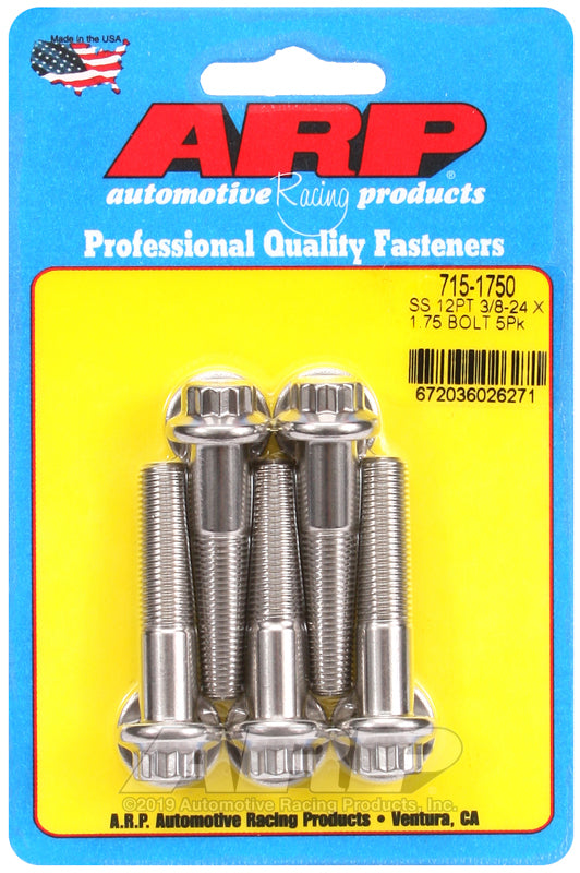 ARP 3/8-24 x 1.750 12pt 7/16 wrenching SS bolts