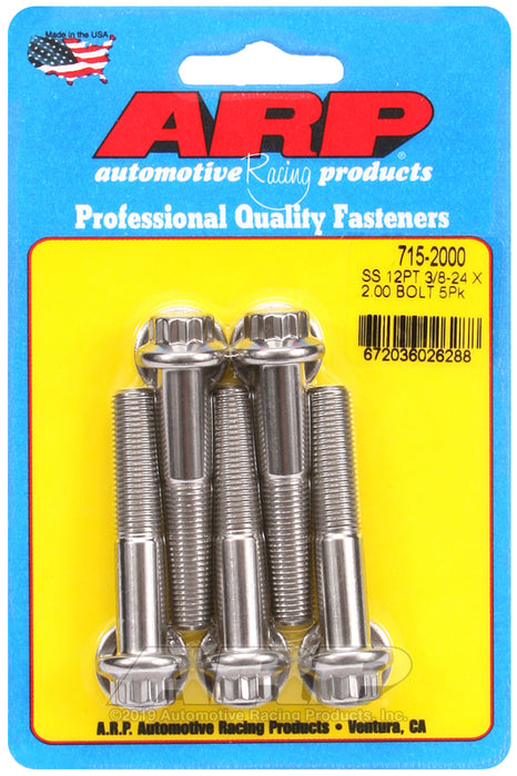 ARP 3/8-24 x 2.000 12pt 7/16 wrenching SS bolts
