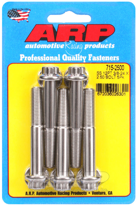 ARP 3/8-24 x 2.500 12pt 7/16 wrenching SS bolts