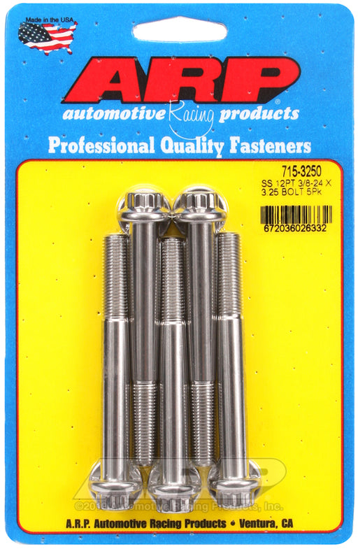 ARP 3/8-24 x 3.250 12pt 7/16 wrenching SS bolts