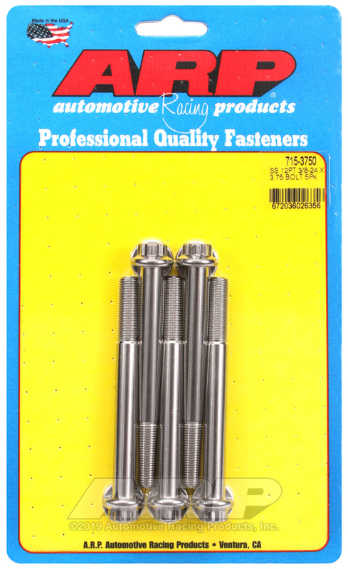 ARP 3/8-24 x 3.750 12pt 7/16 wrenching SS bolts