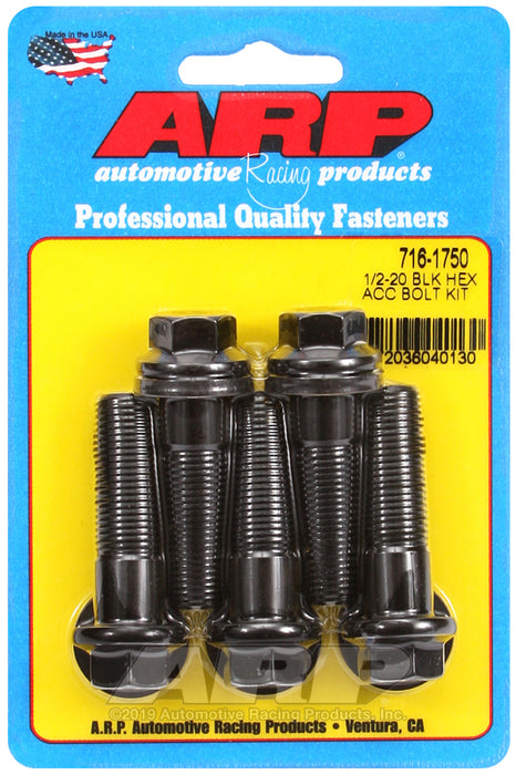 ARP 1/2-20 x 1.750 hex black oxide bolts