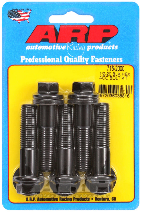 ARP 1/2-20 x 2.000 hex black oxide bolts