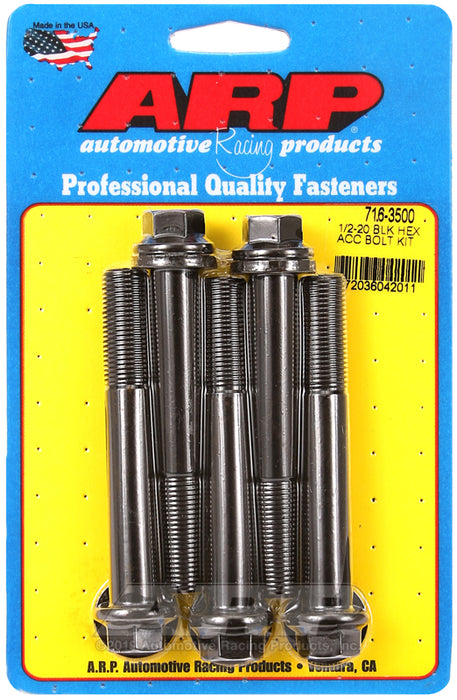 ARP 1/2-20 x 3.500 hex black oxide bolts