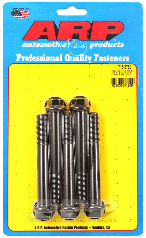 ARP 1/2-20 x 3.750 hex black oxide bolts