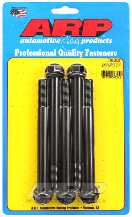 ARP 1/2-20 x 5.000 hex black oxide bolts