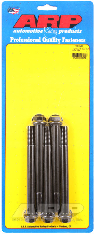 ARP 1/2-20 x 5.500 hex black oxide bolts
