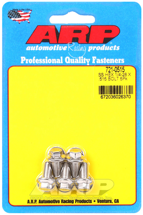 ARP 1/4-28 x .515 hex SS bolts