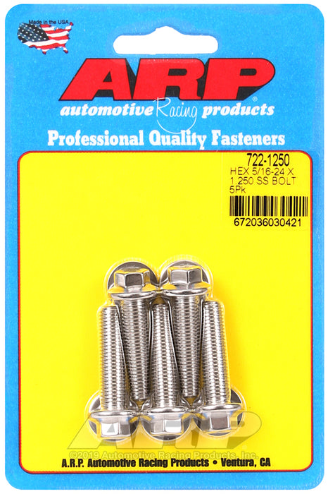 ARP 5/16-24 x 1.250 hex SS bolts