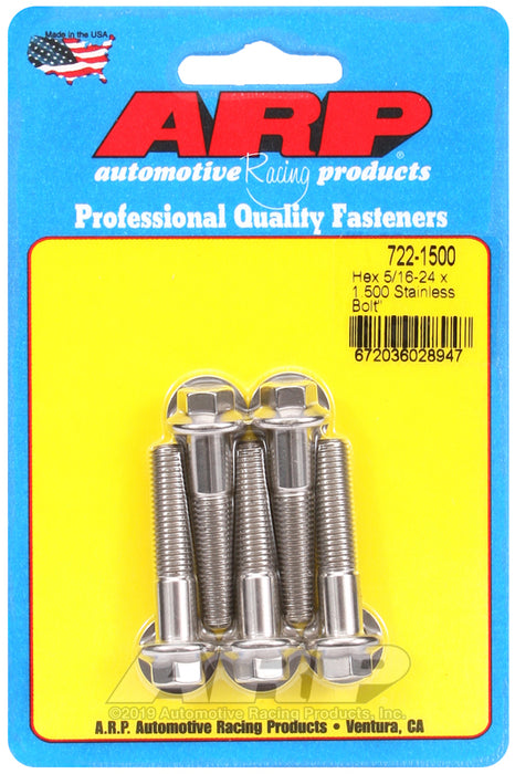 ARP 5/16-24 x 1.500 hex SS bolts