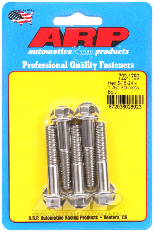 ARP 5/16-24 x 1.750 hex SS bolts