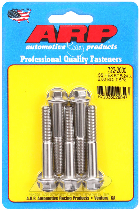 ARP 5/16-24 x 2.000 hex SS bolts