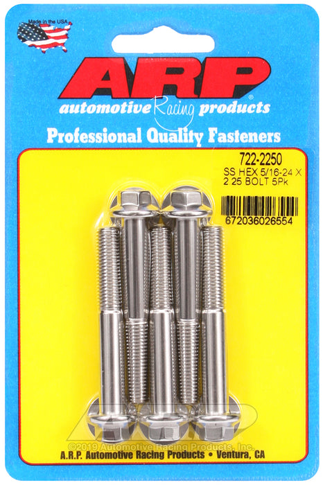 ARP 5/16-24 x 2.250 hex SS bolts