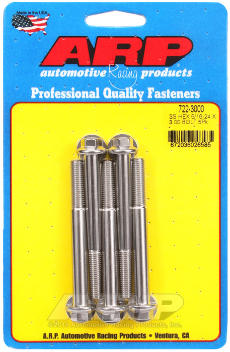 ARP 5/16-24 x 3.000 hex SS bolts