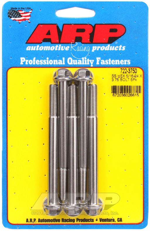 ARP 5/16-24 x 3.750 hex SS bolts