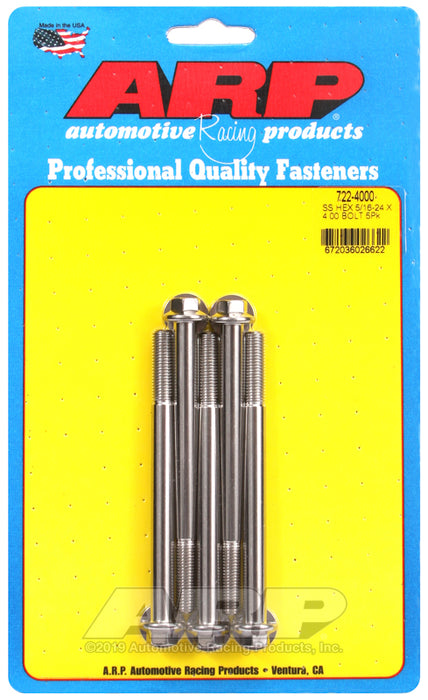 ARP 5/16-24 x 4.000 hex SS bolts