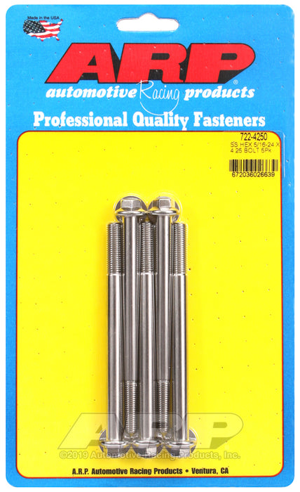 ARP 5/16-24 x 4.250 hex SS bolts