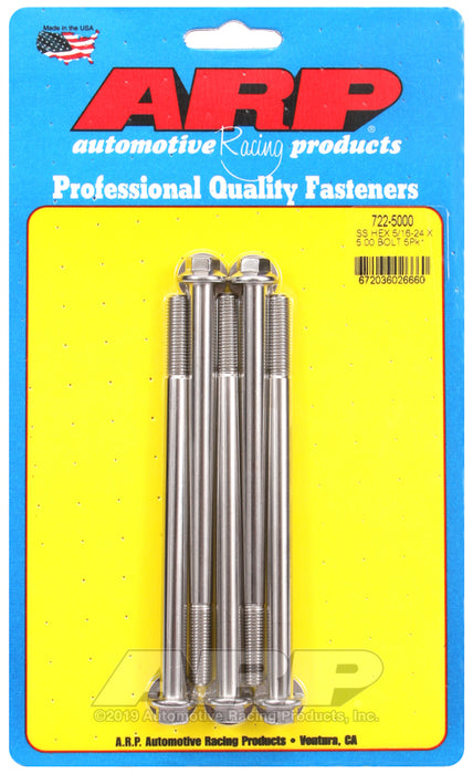 ARP 5/16-24 x 5.000 hex SS bolts