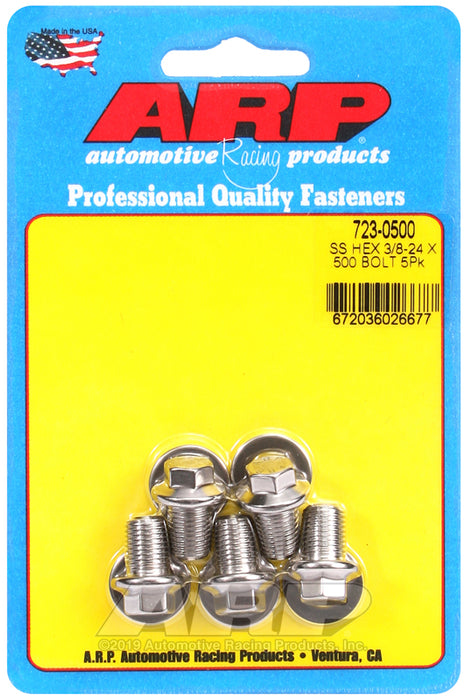 ARP 3/8-24 x .500 hex SS bolts
