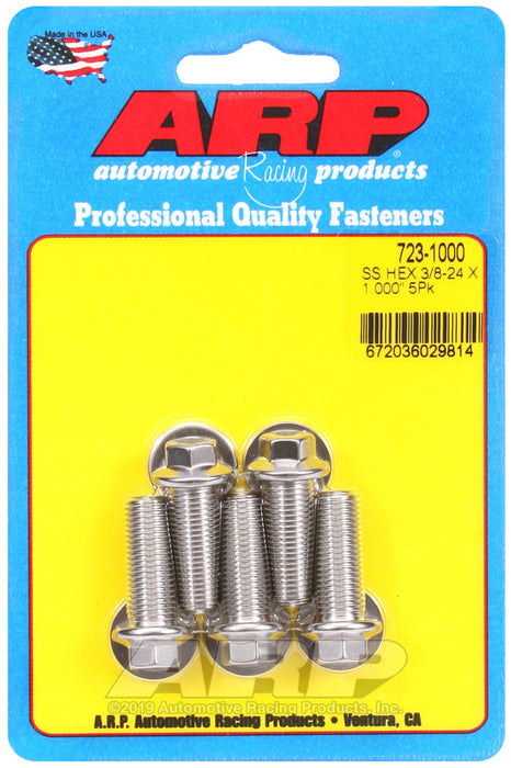 ARP 3/8-24 x 1.000 hex SS bolts