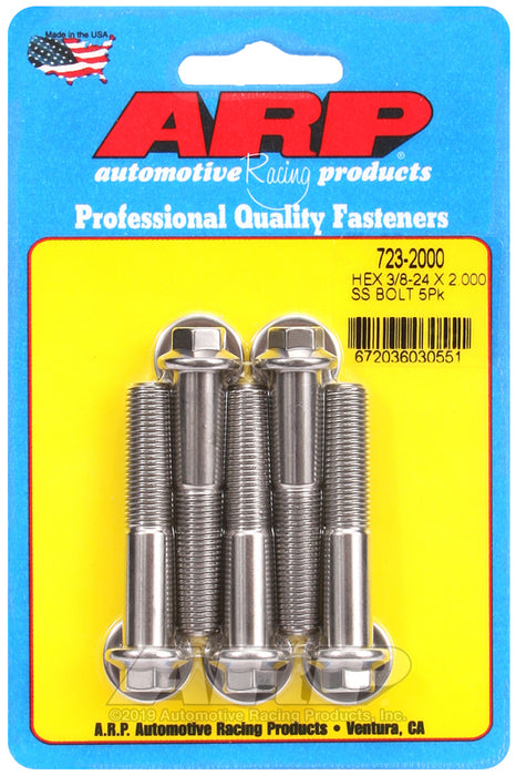 ARP 3/8-24 x 2.000 hex SS bolts