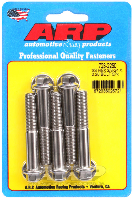 ARP 3/8-24 x 2.250 hex SS bolts