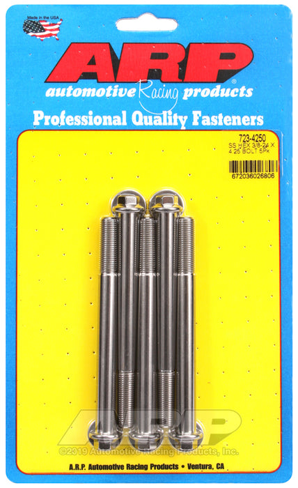 ARP 3/8-24 x 4.250 hex SS bolts