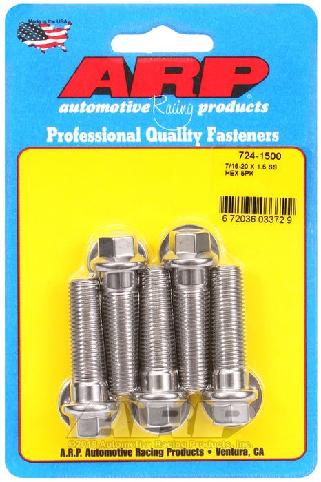 ARP 7/16-20 x 1.500 hex SS bolts