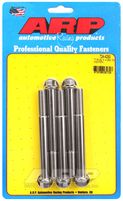 ARP 7/16-20 x 4.250 hex SS bolts