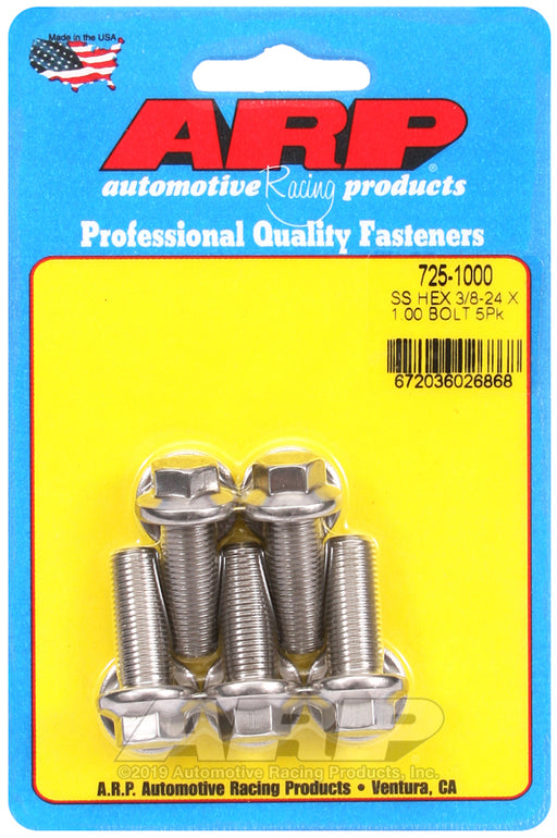 ARP 3/8-24 x 1.000 hex 7/16 wrenching SS bolts