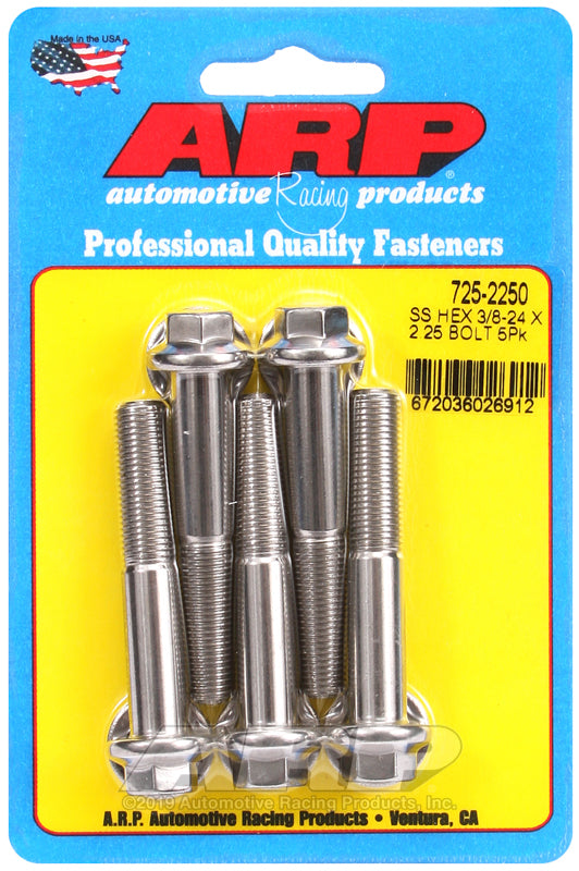 ARP 3/8-24 x 2.250 hex 7/16 wrenching SS bolts