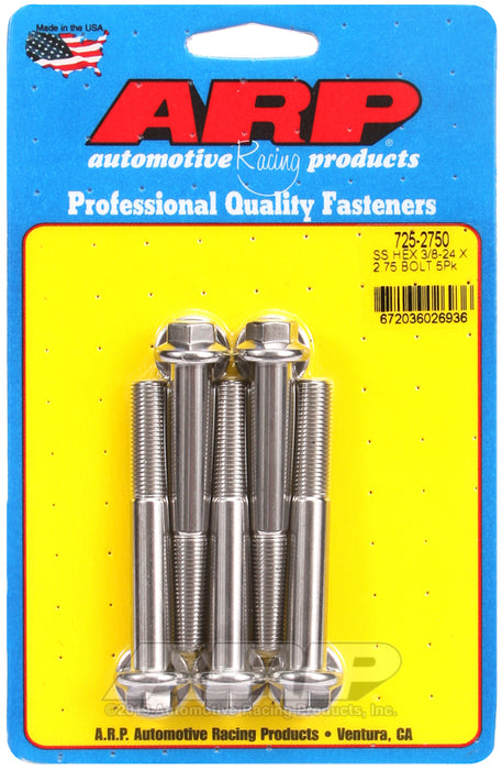 ARP 3/8-24 x 2.750 hex 7/16 wrenching SS bolts