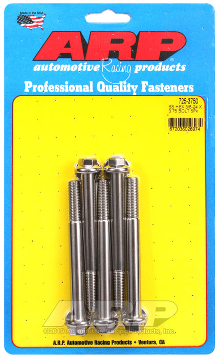 ARP 3/8-24 x 3.750 hex 7/16 wrenching SS bolts