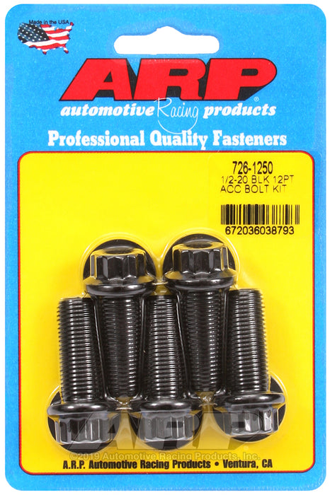 ARP 1/2-20 x 1.250 12pt black oxide bolts