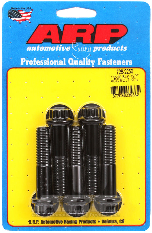 ARP 1/2-20 x 2.250 12pt black oxide bolts