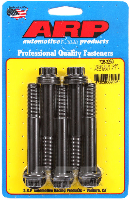 ARP 1/2-20 x 3.250 12pt black oxide bolts