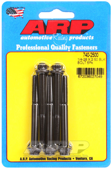 ARP 1/4-28 x 2.500 12pt black oxide bolts