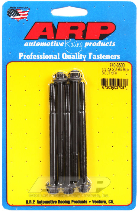 ARP 1/4-28 x 3.500 12pt black oxide bolts