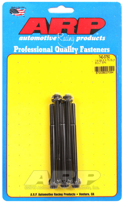 ARP 1/4-28 x 3.750 12pt black oxide bolts